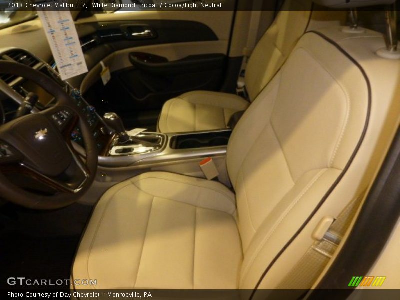 White Diamond Tricoat / Cocoa/Light Neutral 2013 Chevrolet Malibu LTZ