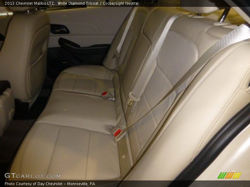 White Diamond Tricoat / Cocoa/Light Neutral 2013 Chevrolet Malibu LTZ