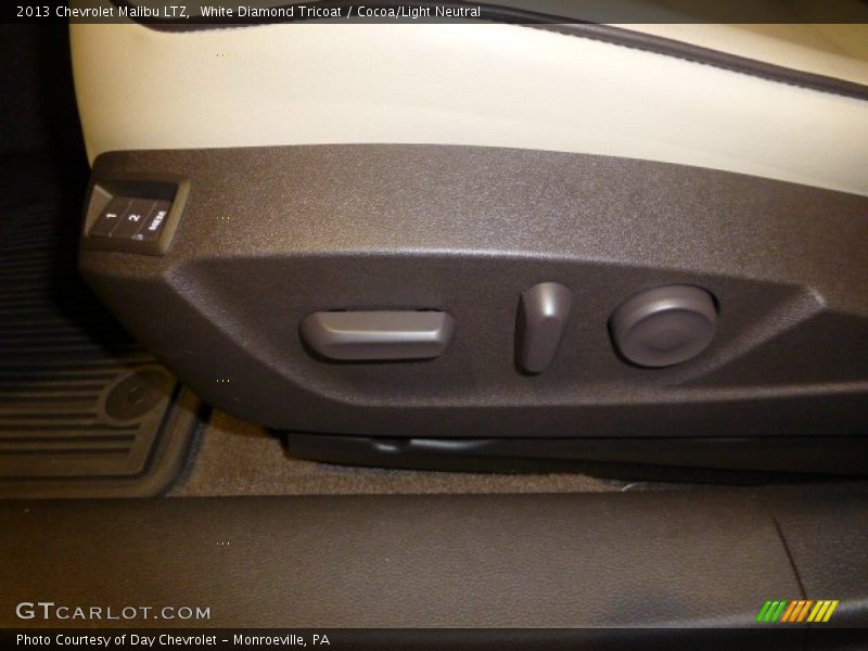 White Diamond Tricoat / Cocoa/Light Neutral 2013 Chevrolet Malibu LTZ