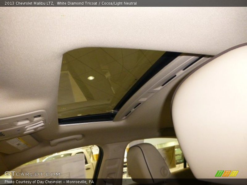White Diamond Tricoat / Cocoa/Light Neutral 2013 Chevrolet Malibu LTZ