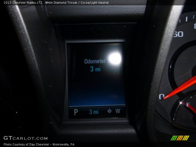White Diamond Tricoat / Cocoa/Light Neutral 2013 Chevrolet Malibu LTZ