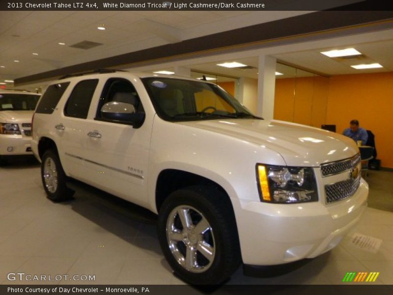 White Diamond Tricoat / Light Cashmere/Dark Cashmere 2013 Chevrolet Tahoe LTZ 4x4