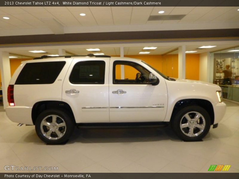 White Diamond Tricoat / Light Cashmere/Dark Cashmere 2013 Chevrolet Tahoe LTZ 4x4