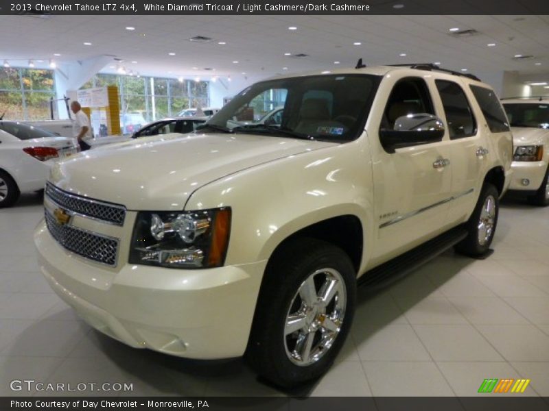 White Diamond Tricoat / Light Cashmere/Dark Cashmere 2013 Chevrolet Tahoe LTZ 4x4