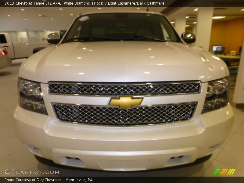 White Diamond Tricoat / Light Cashmere/Dark Cashmere 2013 Chevrolet Tahoe LTZ 4x4