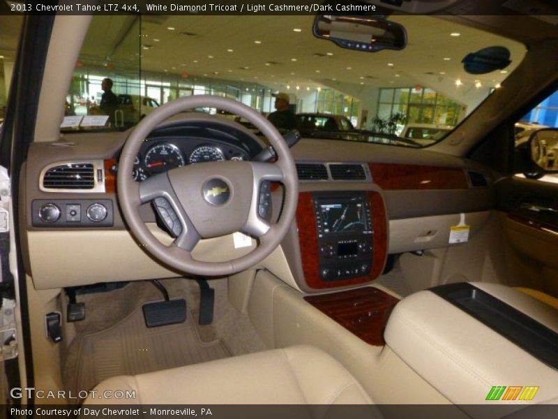 White Diamond Tricoat / Light Cashmere/Dark Cashmere 2013 Chevrolet Tahoe LTZ 4x4