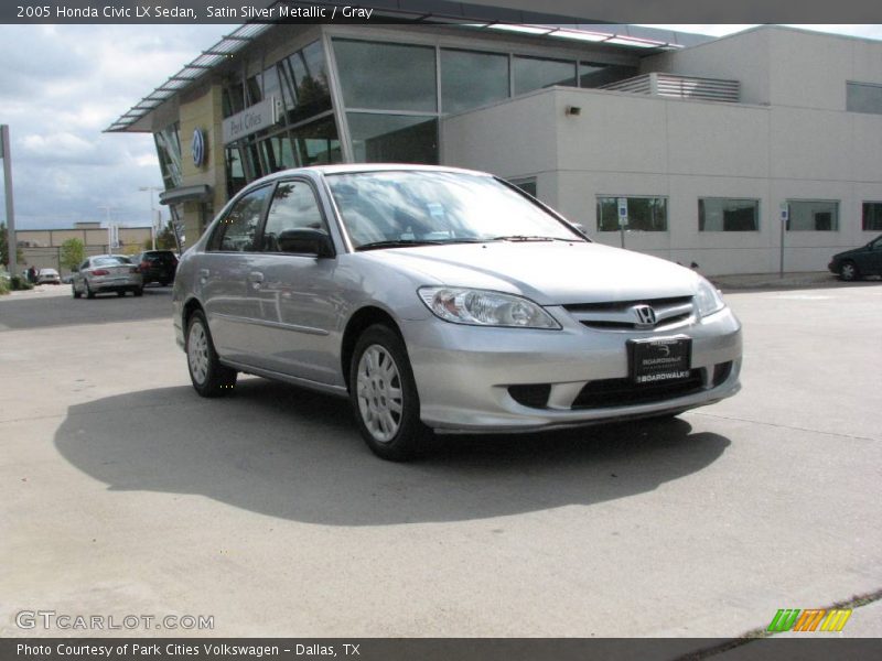 Satin Silver Metallic / Gray 2005 Honda Civic LX Sedan