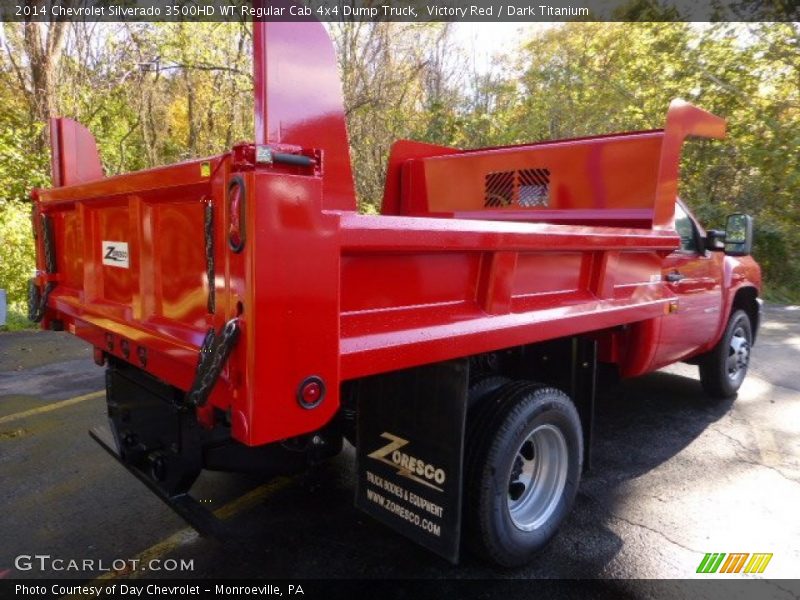 Victory Red / Dark Titanium 2014 Chevrolet Silverado 3500HD WT Regular Cab 4x4 Dump Truck