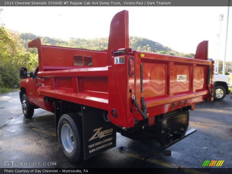 Victory Red / Dark Titanium 2014 Chevrolet Silverado 3500HD WT Regular Cab 4x4 Dump Truck