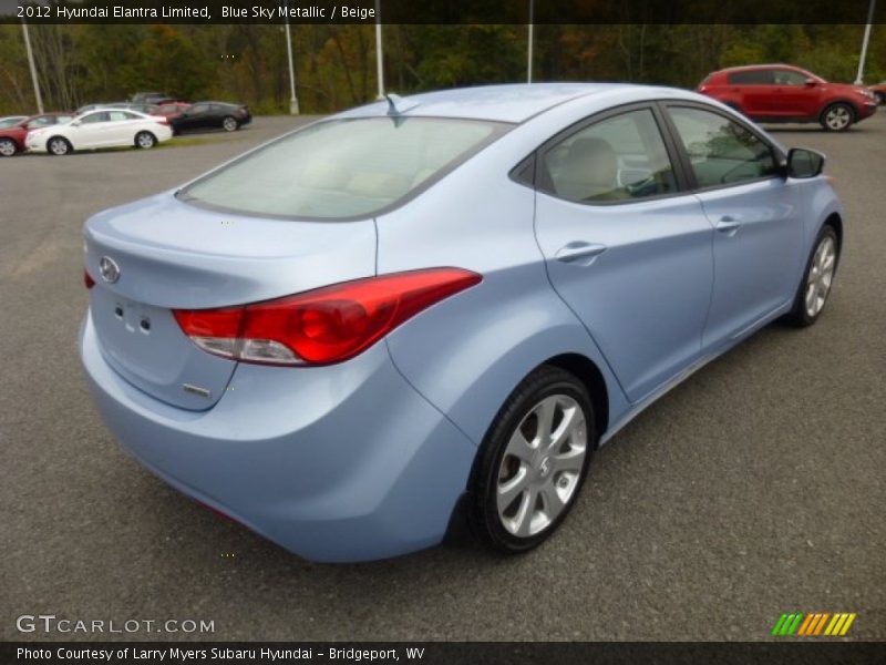 Blue Sky Metallic / Beige 2012 Hyundai Elantra Limited