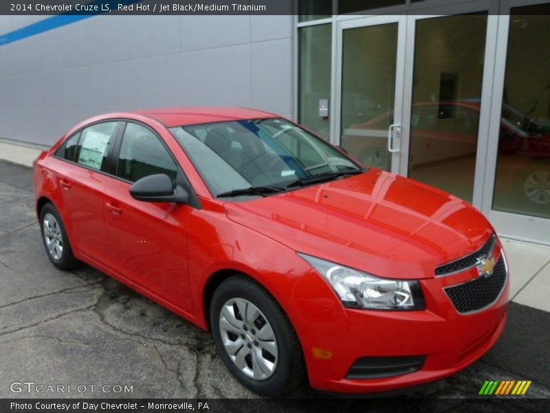 Red Hot / Jet Black/Medium Titanium 2014 Chevrolet Cruze LS