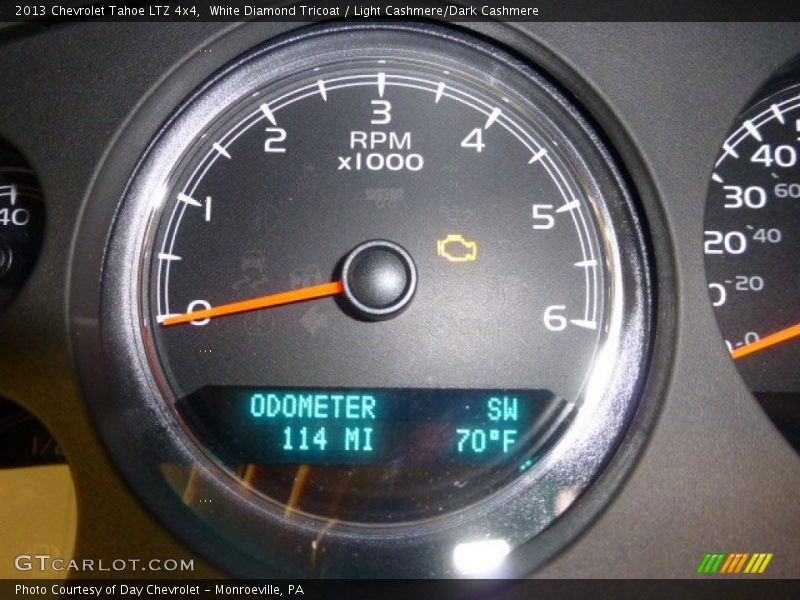 White Diamond Tricoat / Light Cashmere/Dark Cashmere 2013 Chevrolet Tahoe LTZ 4x4