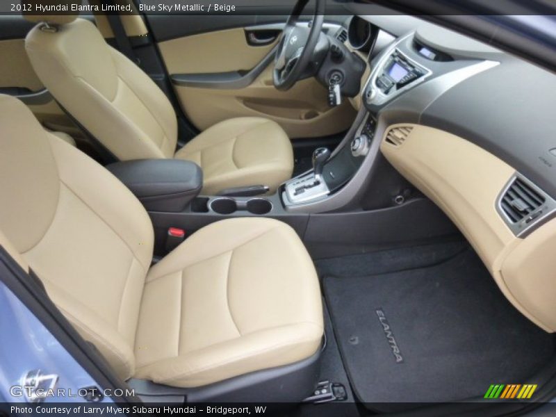 Blue Sky Metallic / Beige 2012 Hyundai Elantra Limited