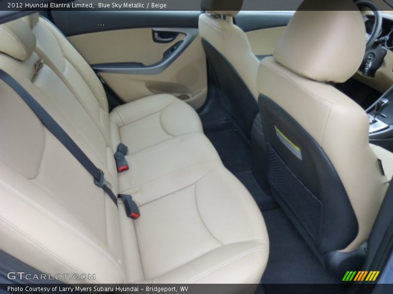 Blue Sky Metallic / Beige 2012 Hyundai Elantra Limited