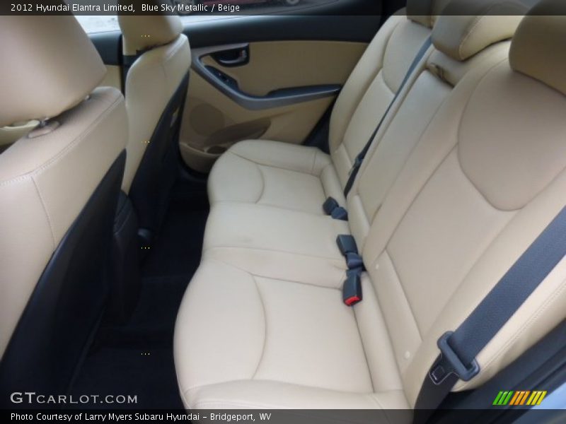 Blue Sky Metallic / Beige 2012 Hyundai Elantra Limited