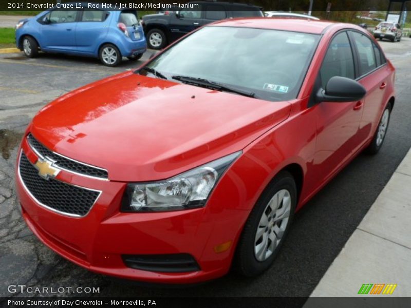 Red Hot / Jet Black/Medium Titanium 2014 Chevrolet Cruze LS