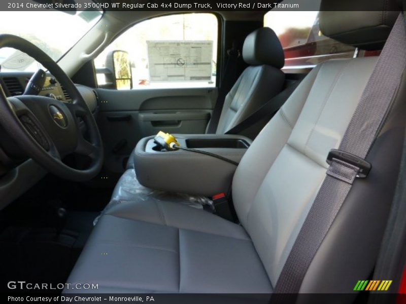 Victory Red / Dark Titanium 2014 Chevrolet Silverado 3500HD WT Regular Cab 4x4 Dump Truck