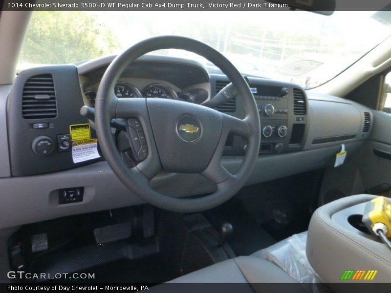Victory Red / Dark Titanium 2014 Chevrolet Silverado 3500HD WT Regular Cab 4x4 Dump Truck