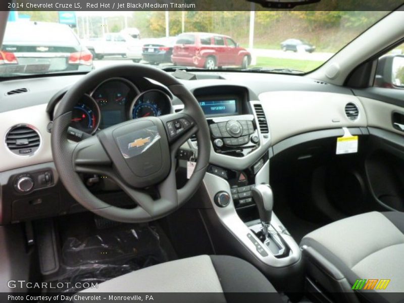 Red Hot / Jet Black/Medium Titanium 2014 Chevrolet Cruze LS