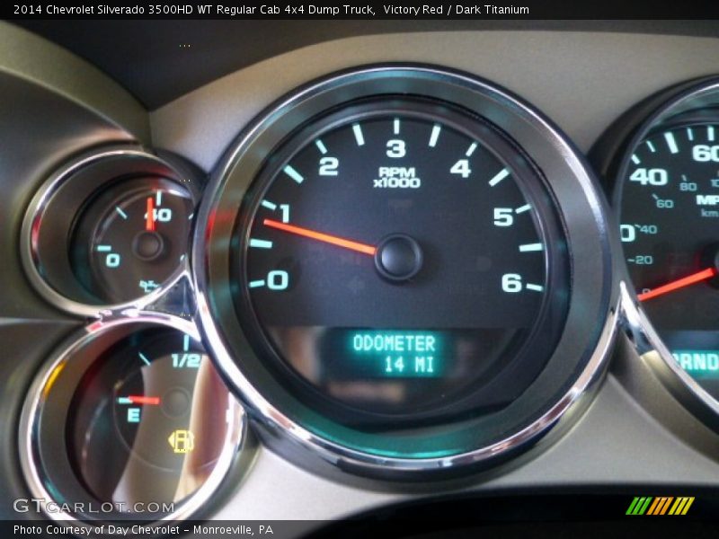 Victory Red / Dark Titanium 2014 Chevrolet Silverado 3500HD WT Regular Cab 4x4 Dump Truck