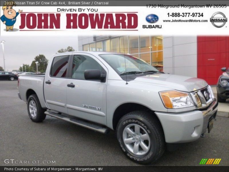 Brilliant Silver / Charcoal 2013 Nissan Titan SV Crew Cab 4x4