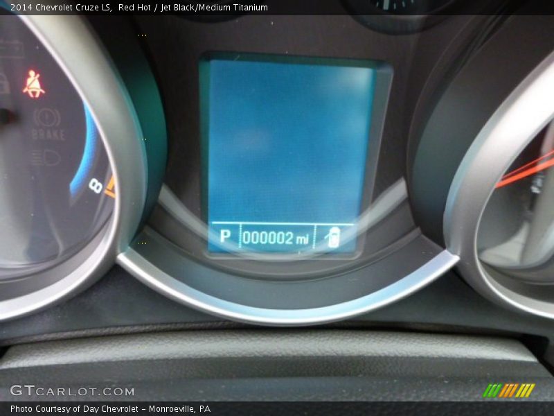 Red Hot / Jet Black/Medium Titanium 2014 Chevrolet Cruze LS