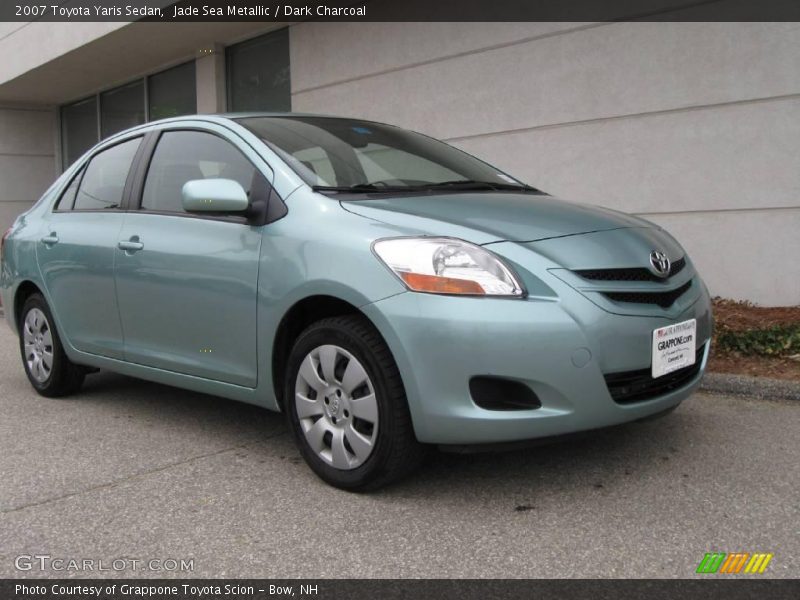 Jade Sea Metallic / Dark Charcoal 2007 Toyota Yaris Sedan