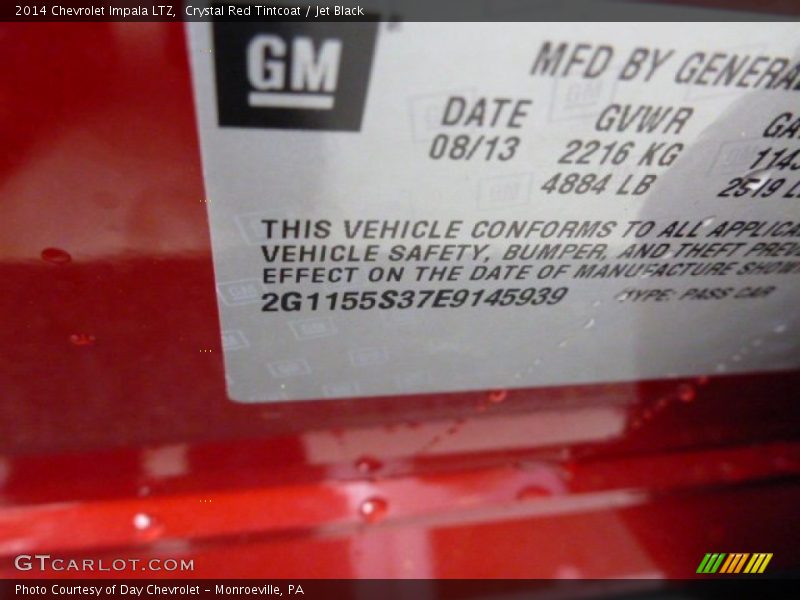 Crystal Red Tintcoat / Jet Black 2014 Chevrolet Impala LTZ