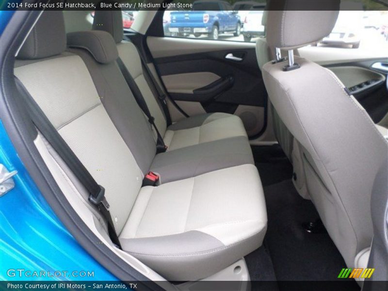 Blue Candy / Medium Light Stone 2014 Ford Focus SE Hatchback