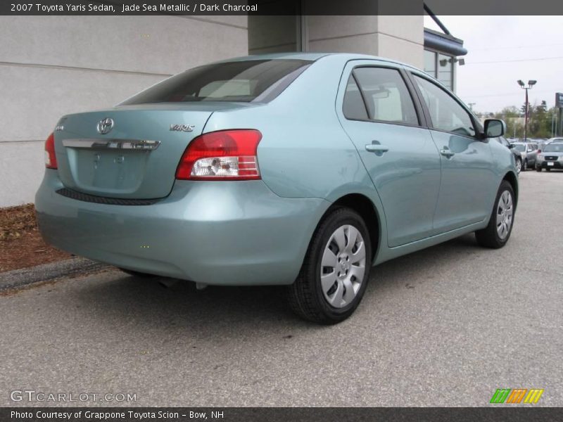 Jade Sea Metallic / Dark Charcoal 2007 Toyota Yaris Sedan