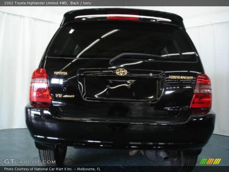 Black / Ivory 2002 Toyota Highlander Limited 4WD