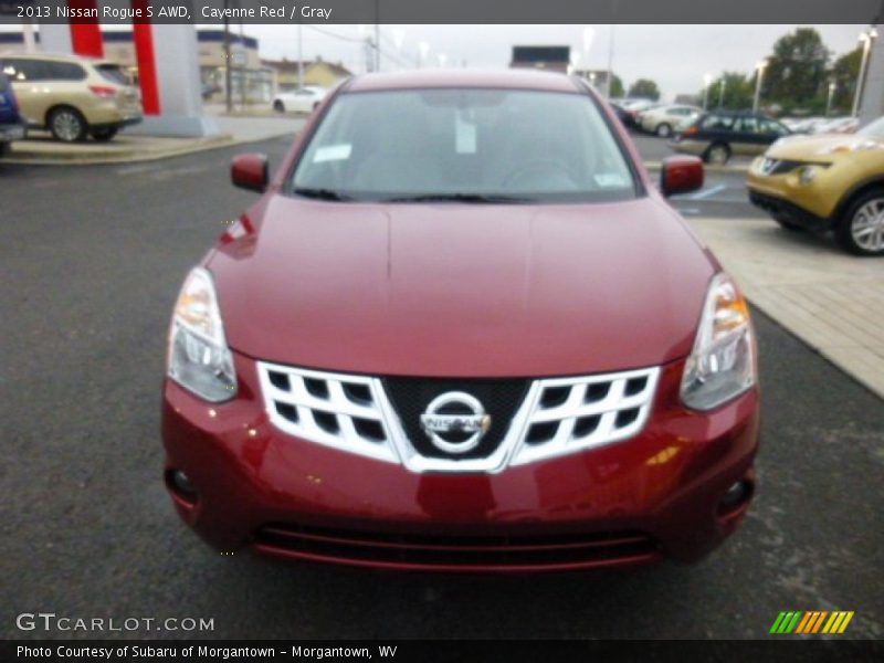 Cayenne Red / Gray 2013 Nissan Rogue S AWD