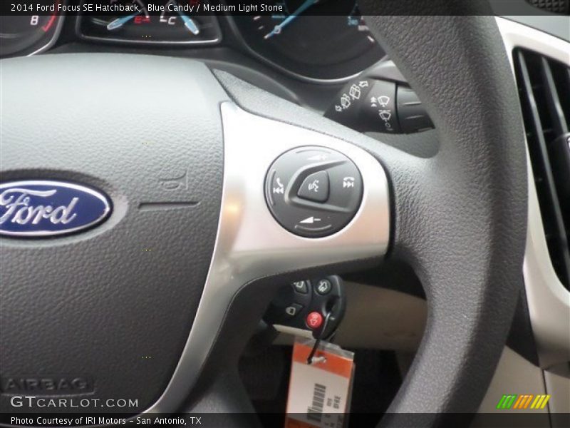 Blue Candy / Medium Light Stone 2014 Ford Focus SE Hatchback