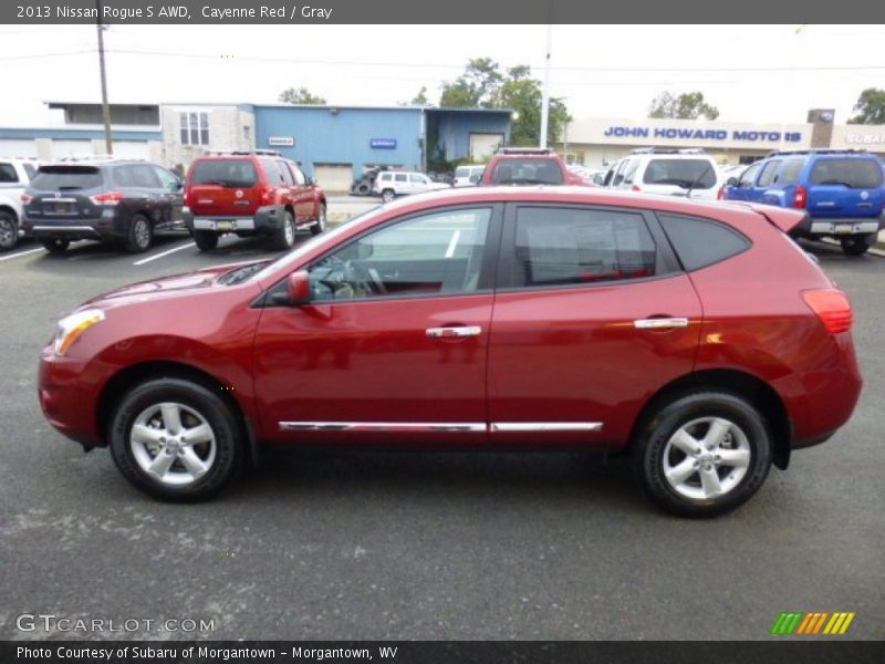 Cayenne Red / Gray 2013 Nissan Rogue S AWD