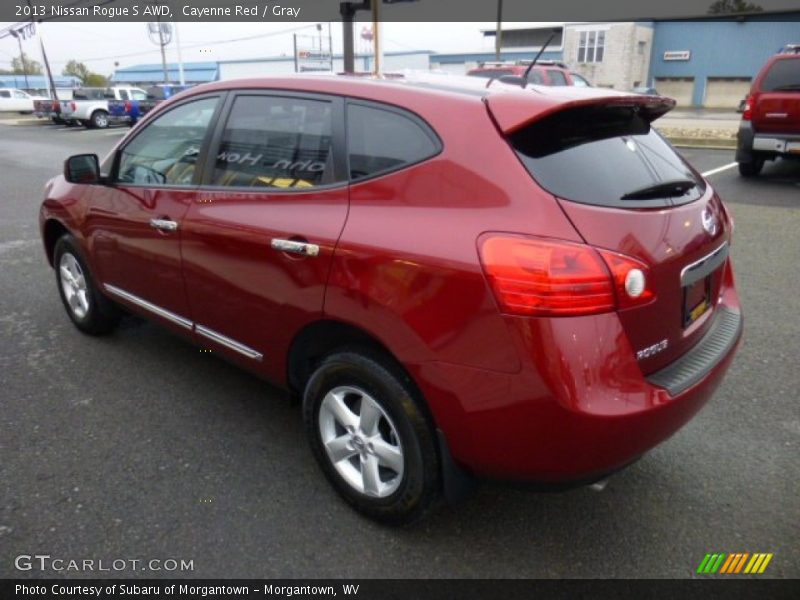 Cayenne Red / Gray 2013 Nissan Rogue S AWD