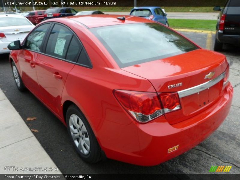 Red Hot / Jet Black/Medium Titanium 2014 Chevrolet Cruze LS