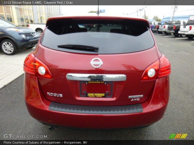 Cayenne Red / Gray 2013 Nissan Rogue S AWD