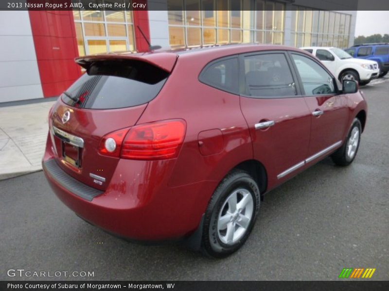 Cayenne Red / Gray 2013 Nissan Rogue S AWD