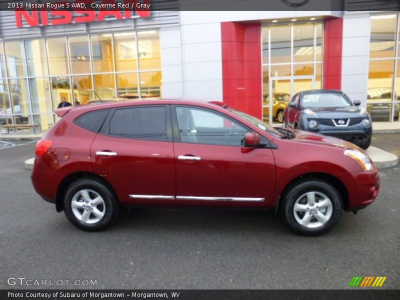 Cayenne Red / Gray 2013 Nissan Rogue S AWD