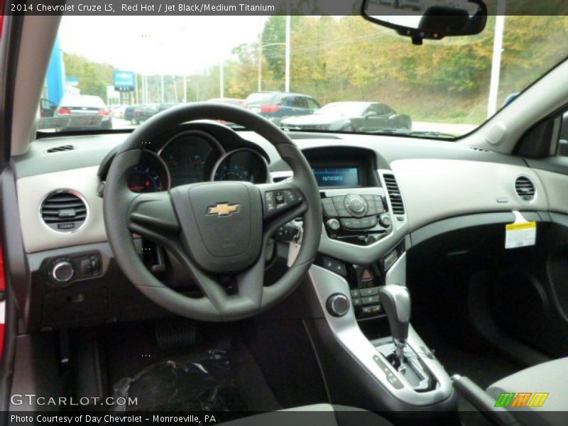 Red Hot / Jet Black/Medium Titanium 2014 Chevrolet Cruze LS