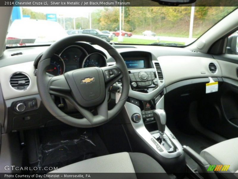 Silver Ice Metallic / Jet Black/Medium Titanium 2014 Chevrolet Cruze LS
