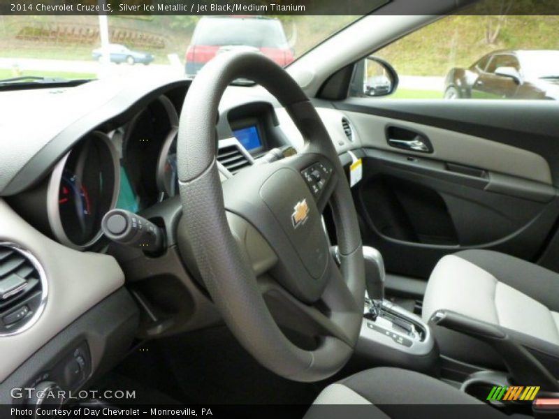 Silver Ice Metallic / Jet Black/Medium Titanium 2014 Chevrolet Cruze LS