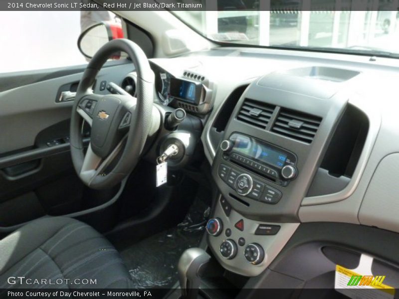 Red Hot / Jet Black/Dark Titanium 2014 Chevrolet Sonic LT Sedan