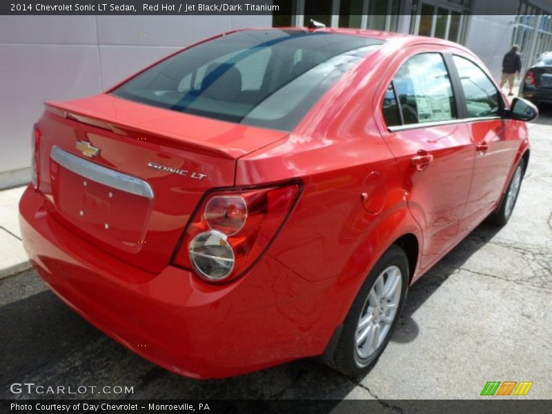 Red Hot / Jet Black/Dark Titanium 2014 Chevrolet Sonic LT Sedan