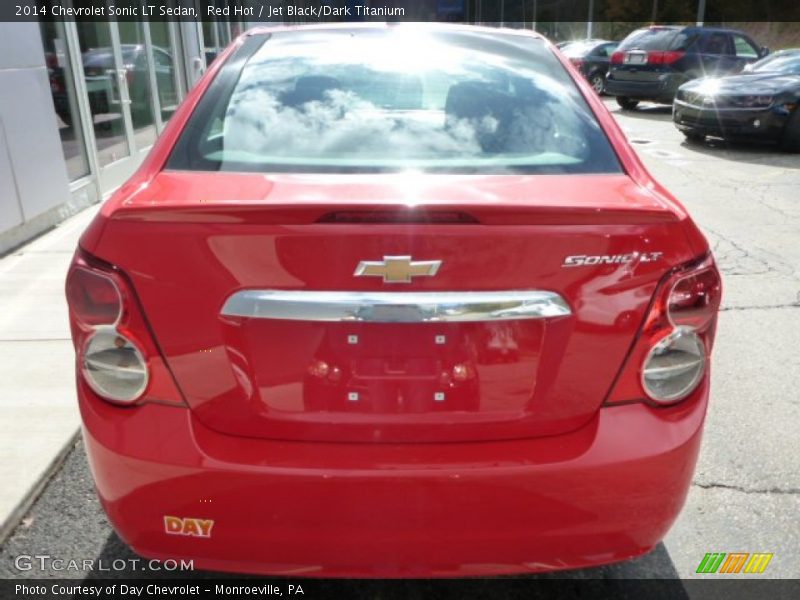 Red Hot / Jet Black/Dark Titanium 2014 Chevrolet Sonic LT Sedan