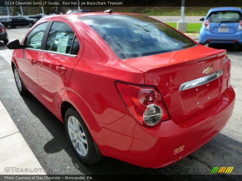 Red Hot / Jet Black/Dark Titanium 2014 Chevrolet Sonic LT Sedan