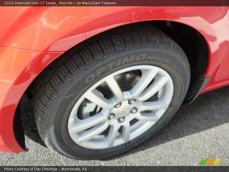 Red Hot / Jet Black/Dark Titanium 2014 Chevrolet Sonic LT Sedan