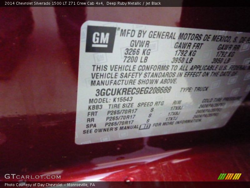 Deep Ruby Metallic / Jet Black 2014 Chevrolet Silverado 1500 LT Z71 Crew Cab 4x4