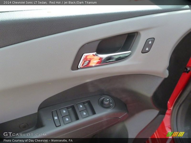 Red Hot / Jet Black/Dark Titanium 2014 Chevrolet Sonic LT Sedan