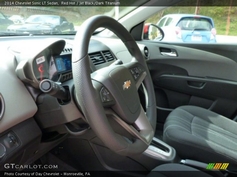 Red Hot / Jet Black/Dark Titanium 2014 Chevrolet Sonic LT Sedan